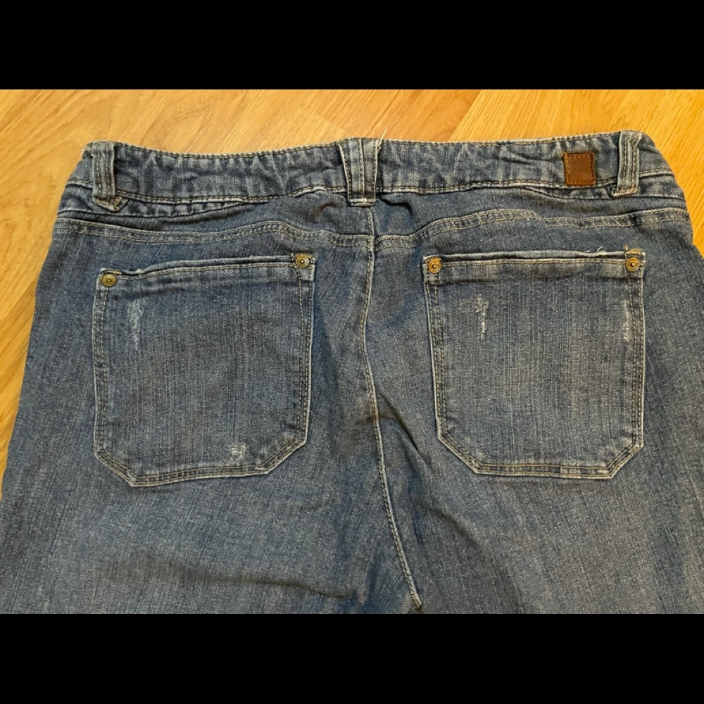 Democracy Women’s Straight Leg Jeans with Floral Embroidery - Blue - Picture 8 of 10